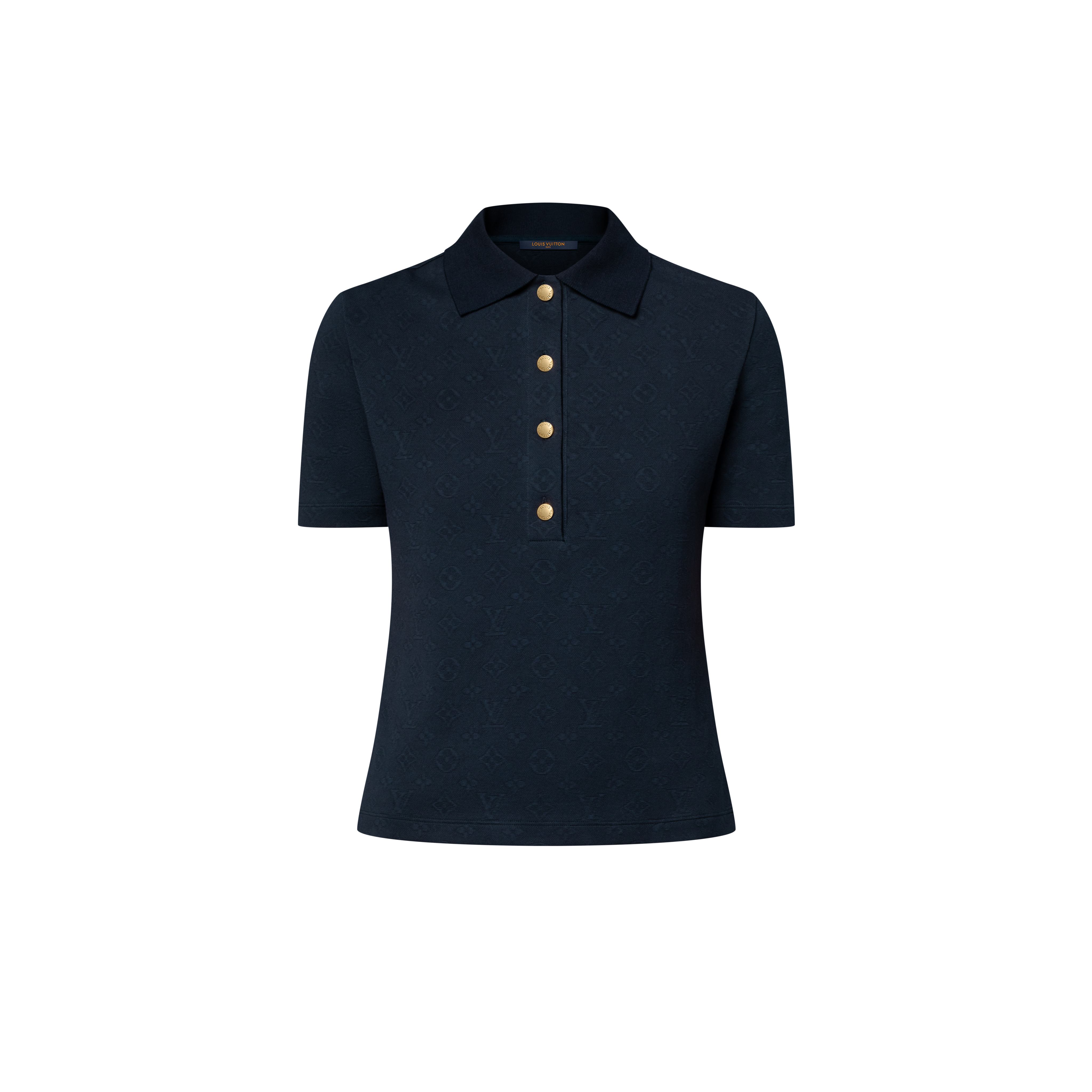 トップス Louis Vuitton knit polo shirt Blusa Polo em Piquet de Algodão com Monogram - Ready-to-Wear